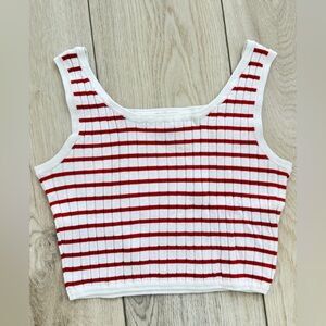 H&M Red and White Checkered Top